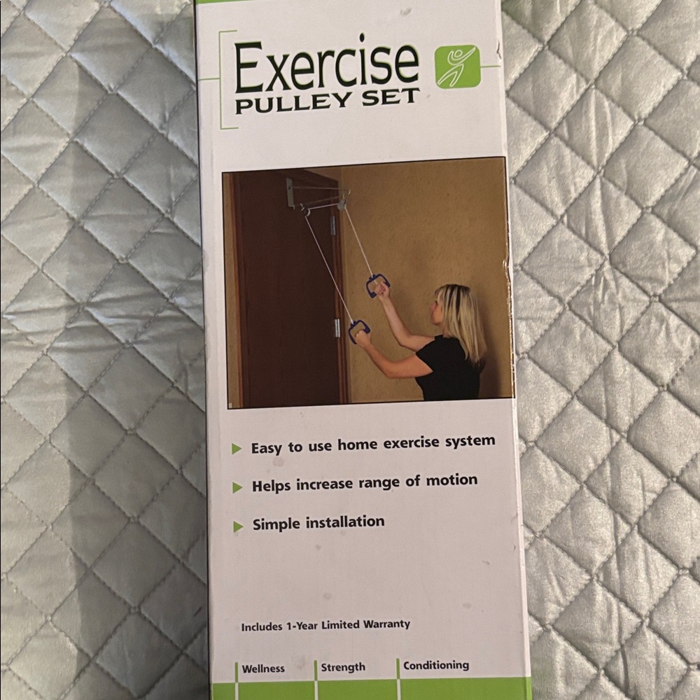 Home Exercise Pulley Set - White and Green